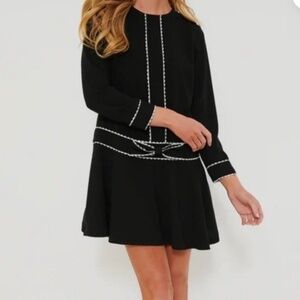 NBW Tuckernuck Pomander Place Women's XS Black Isabel Bow Dress Mini